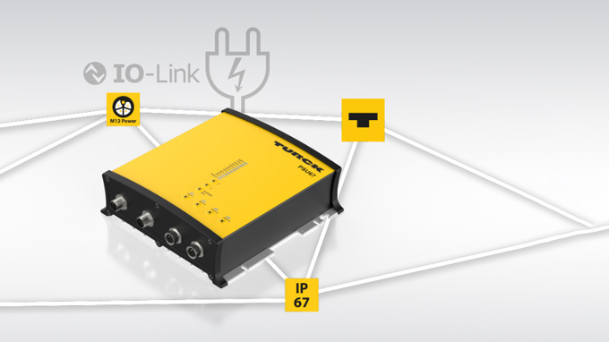 현장 설치용 IO-Link 통신의 IP67 전원 공급 장치